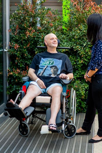 Alfred Health staff member discussing NDIS with patient