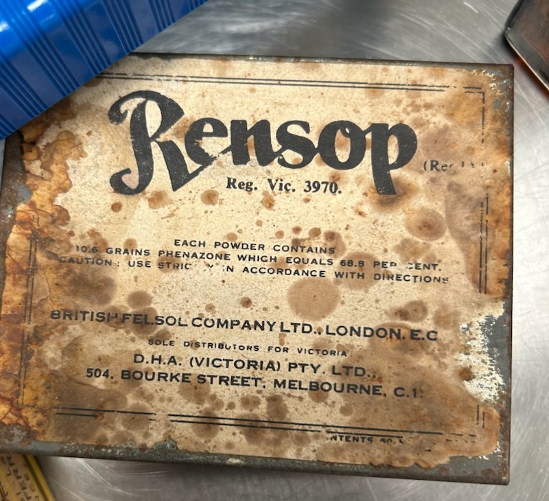 Old asthma medication box - Rensop