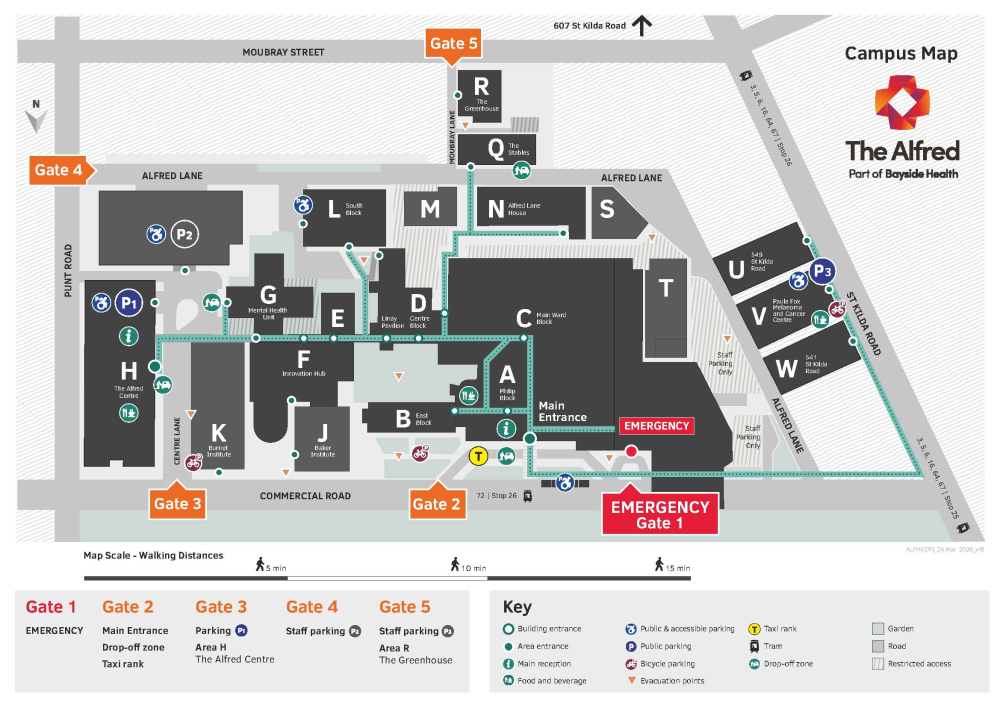 The Alfred campus map Aug2025