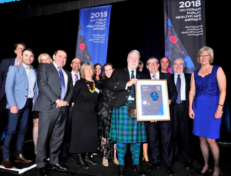 Alfred Health staff accept Premier’s Health Service of the Year award
