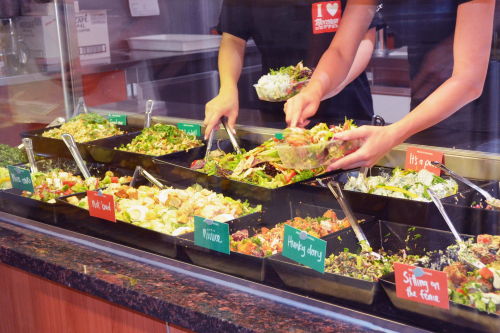 Salads at Alf's Cafe