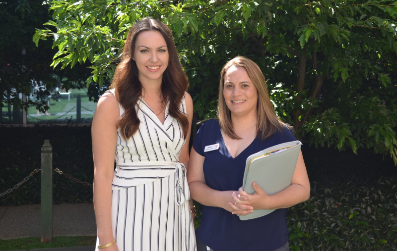 Aboriginal staff members Lauren and Alicia 