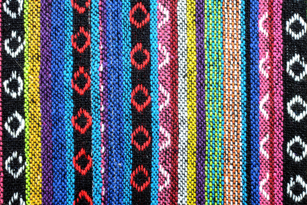 woven colourful tapestry